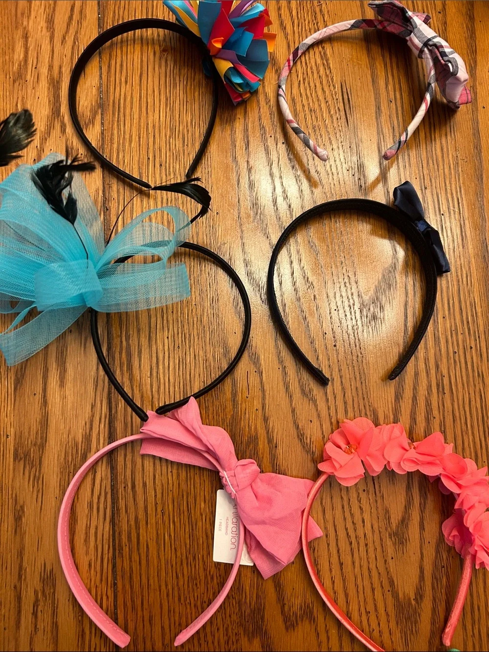 Colorful Assorted Girls' Headband Set - Pink, Coral, Blue, Black, Green